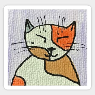 Whimsical Cat Portrait #6 Sticker